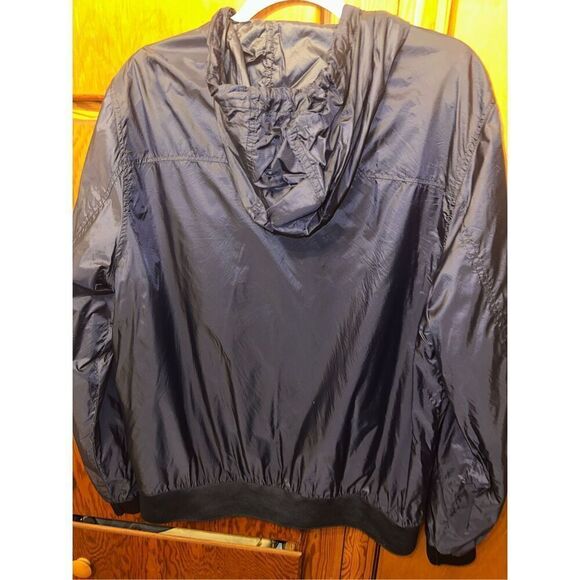 Kenneth Cole Jacket Women’s Large Navy Blue Hooded Zip Rain Wind Casual - Picture 4 of 5